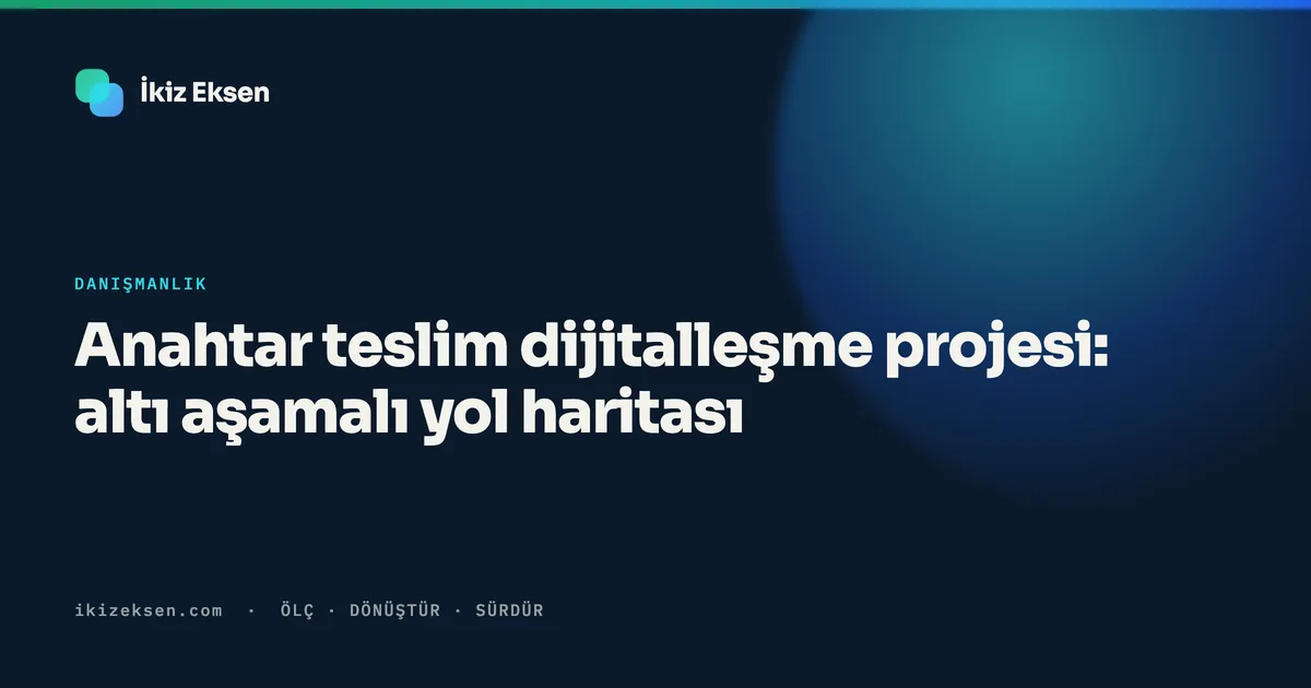 Anahtar teslim dijitalleşme projesi: altı aşamalı yol haritası