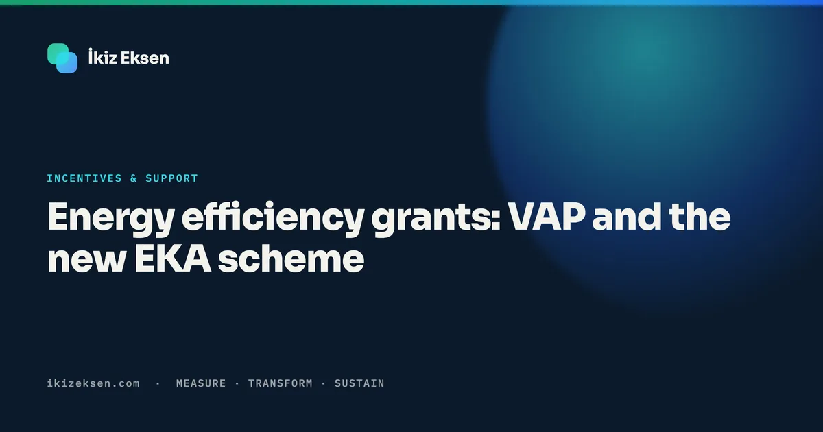 Energy efficiency grants in Türkiye: VAP and the new EKA scheme