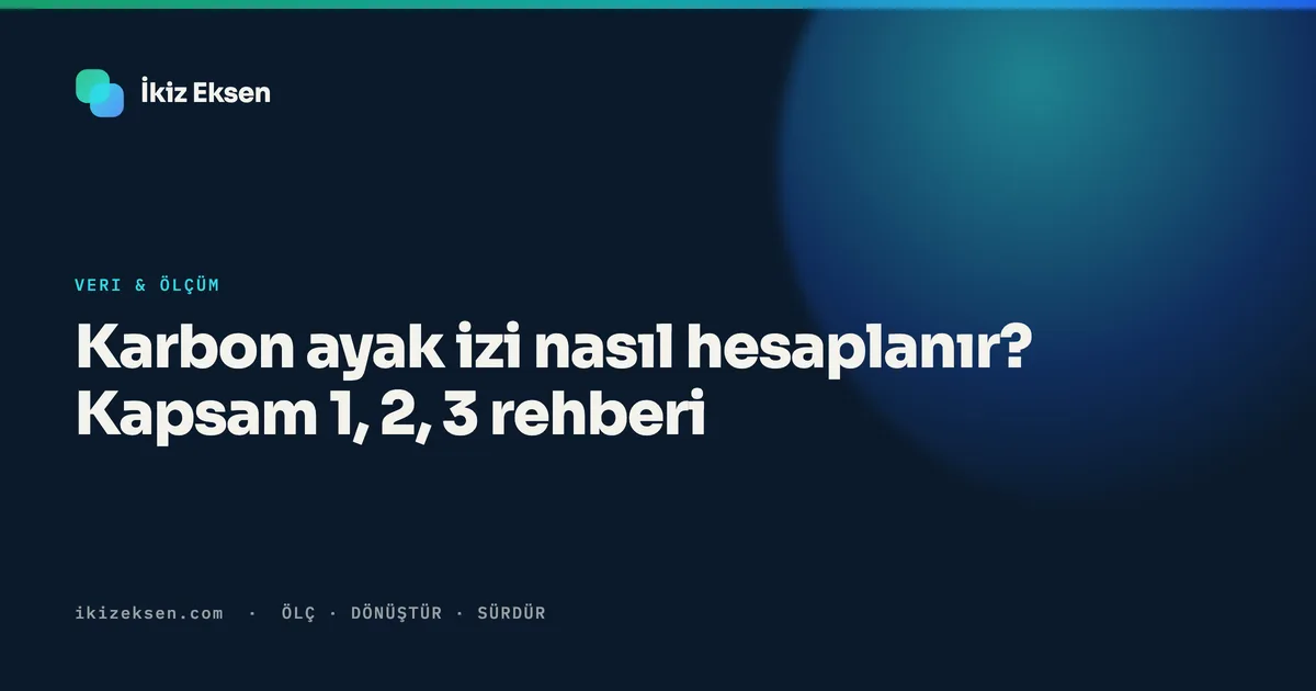 Karbon ayak izi nasıl hesaplanır? Kapsam 1, 2, 3 rehberi