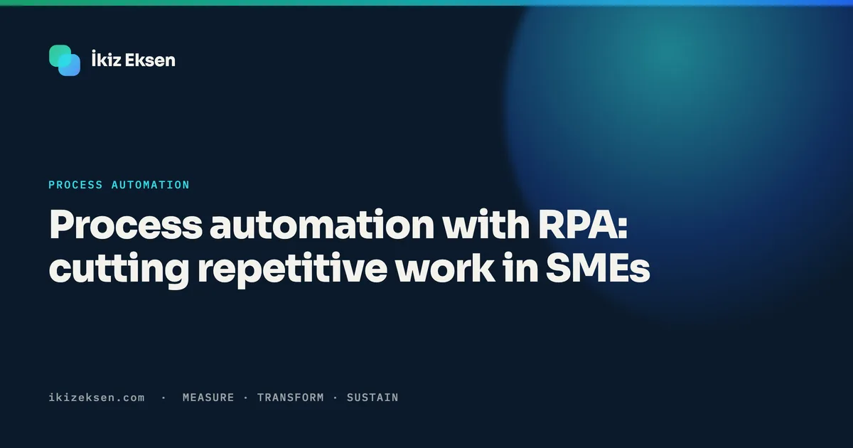 Process automation with RPA: cutting repetitive work in SMEs
