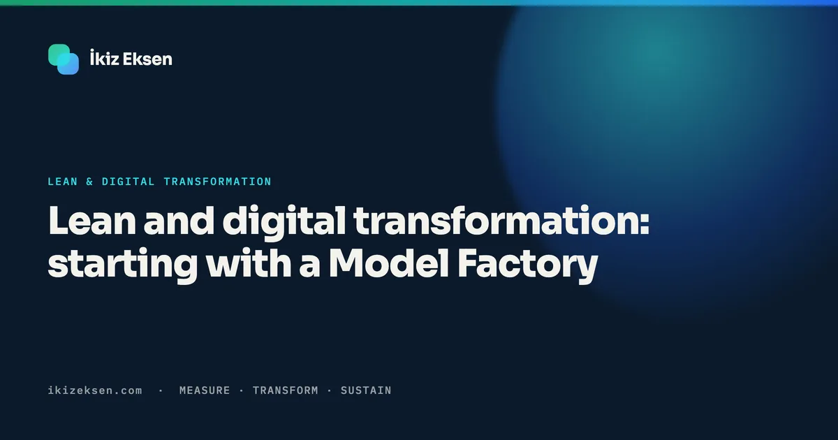 Lean and digital transformation: starting with a Model Factory